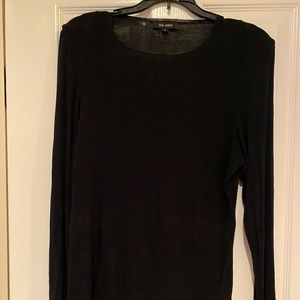 Bia Miro Black Semi Sheer Tee Long Sleeves XL